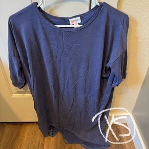 LulaRoe Blue Short Sleeve Top
